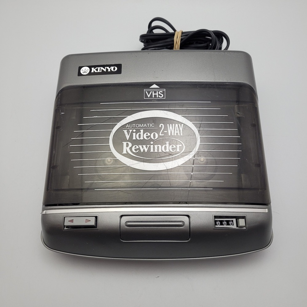 Kinyo Automatic 2-Way VHS Video Tape Rewinder RETRO MEDIA TECH Vintage